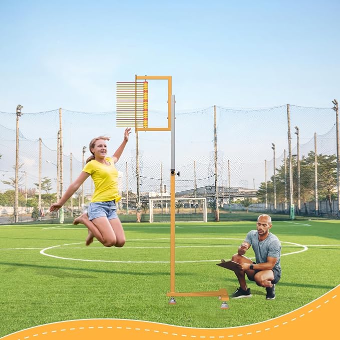 Vertical Jump Tester for Training, Height Adjustment Jump Measurement Tool, Vertical Measure Trainer Stick Pole for Basketball Volleyball Training Aid