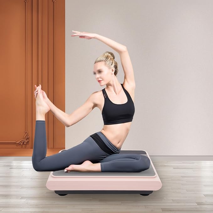 Vibration Plate Exercise Machine, Power Vibrating Plate with LCD Display, Home Multifunctional Vibrate Fitness Platform, Whole Body Workout Equipment for Living Room, Bedroom, Office