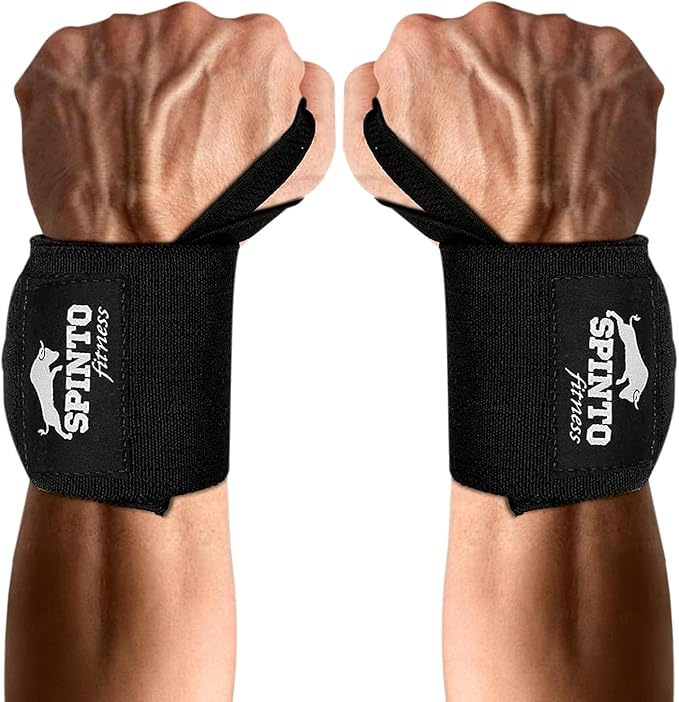 Spinto Fitness 24” Wrist Wraps for Weightlifting USPA‑Approved Powerlifting Competition Wrist Support with Thumb Loop Heavy Duty Grip Strength Gym Accessories for Men & Women