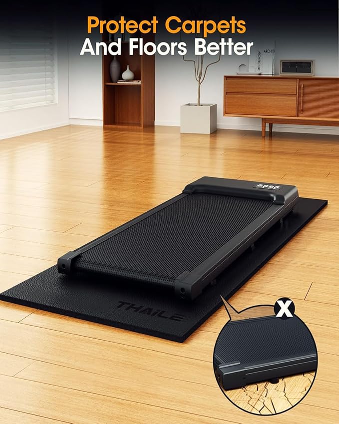 Treadmill Rowing Machine Mat for Carpet Floors 84x36,Adapted to Yosuda Rowing Machine,1/4 Thick Mat for Hardwood Floors, for Under Treadmill on Carpet,Exercise Equipment Mat,Noise Shock Absorption