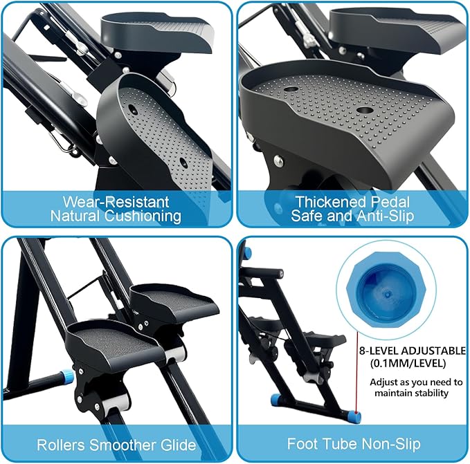 Steppers for Exercise at Home, Vertical Climber Workout Machine, Stair Climber for Full Body Workout with Adjustable Handlebar, Perfect for Women Men