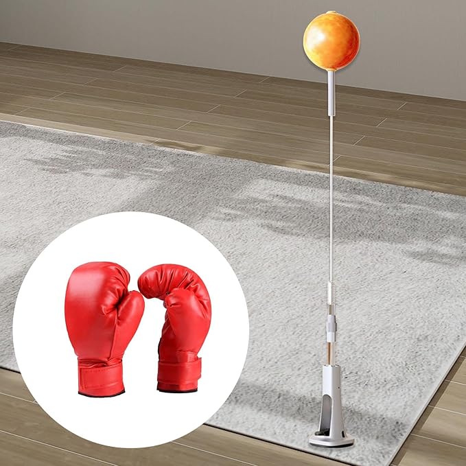Generic Boxing Reaction Ball, Punching Ball, Adjustable with Stand and Boxing Gloves Workout MMA Boxing Reflex Ball, Stable
