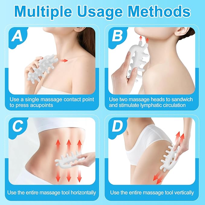 Cellulite Massage Tool, Fascia Blaster, Lymphatic Drainage Tool, Trigger Point Massage, Fascia Release Tools, Anti Cellulite Massager for Muscle Knots & Myofascial Tissue & Body Lymphatic Drainage