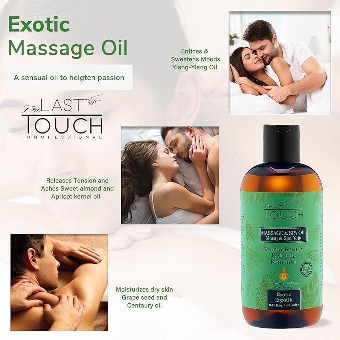 Sensual Massage Oil for Couples Sexual - Massage Oils for Date Night - Massage Oil for Massage Therapy - Aromatherapy Oil for Intimate Moments (Exotic)