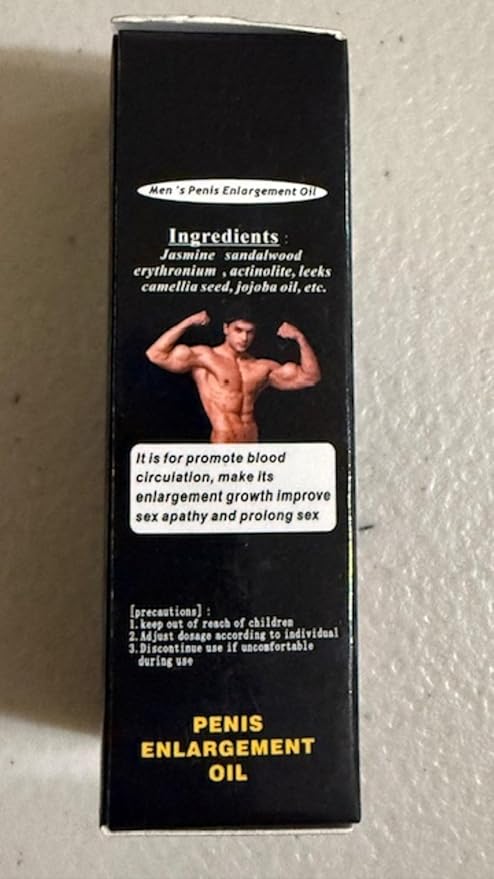 Men's Massage Oil – Natural with Herbal Extracts – 10ml Natural Male Enhancement