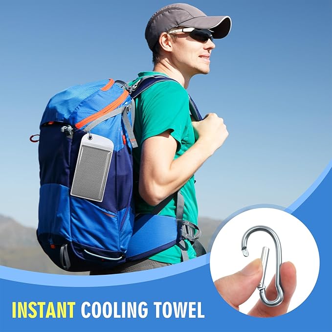 4 Pack Cooling Towels (40"x12"), Soft Breathable Cooling Towels for Neck and Face, Microfiber Workout Towels for Yoga, Golf, Running, Hiking & More Activities