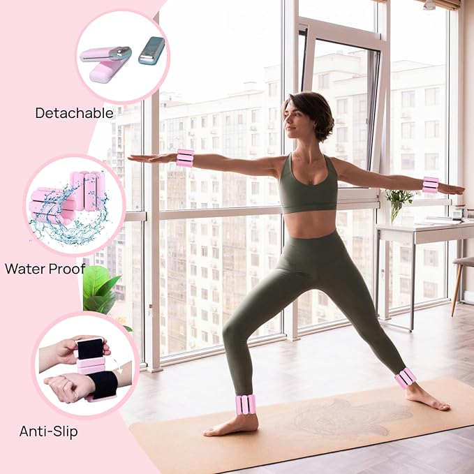 Pilates Equipment Kit for Home Workout - Complete Ring and Ball Set with Core Sliders, Adjustable Ankle/Wrist Weights, and Resistance Bands for Women