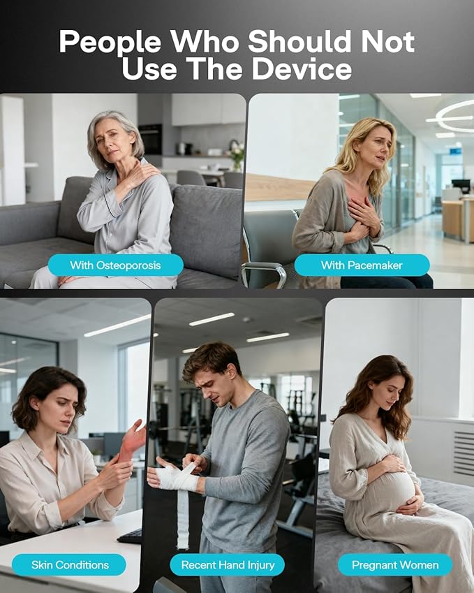 ALLJOY Hand Massager for Arthritis and Carpal Tunnel Relief, Touchscreen Cordless Hand Massager with Vibration and Heat, 6 Levels Pressure Point Therapy, Gifts for Women/Men