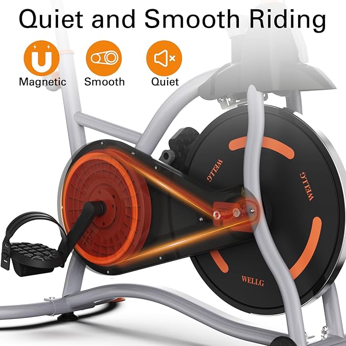 Exercise Bike Indoor Cycling Bike with Digital Display, Heart Rate Sensors, Phone Mount, 265 LBS Weight Capacity