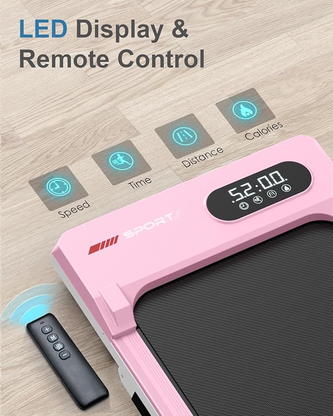Walking Pad Treadmill with Handle Bar,Walking Pad with Incline 8%,2.5HP Quiet Under Desk 320 lbs 2 in 1Treadmills for Home Office,Compact Foldable Walking Pad,Remote Control&LED Display
