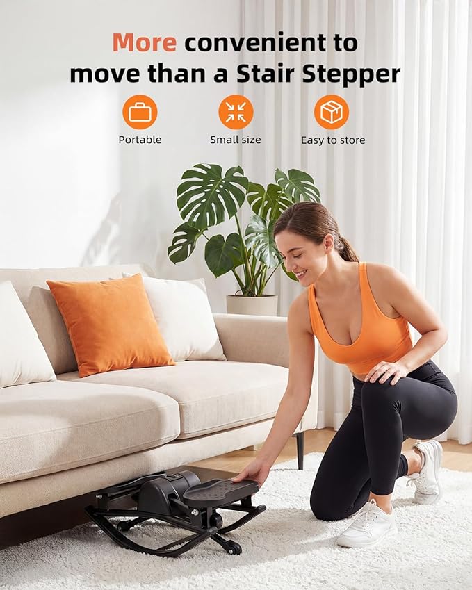 Rock Fitness Stepper for Exercise at Home, Motion Stair Stepper with Resistance Bands for Full Body Workout, Aerobic Workout Machine Fitness Equipment
