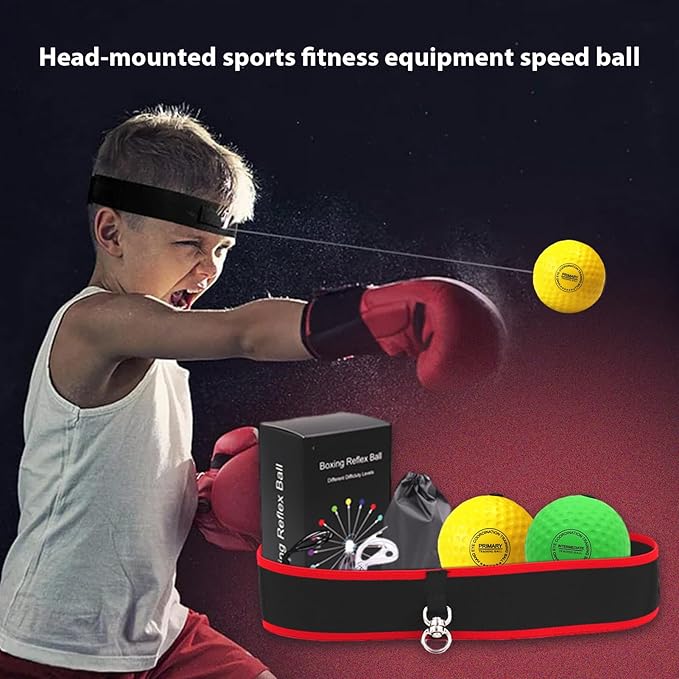 Erice Boxbollen, Boxing Reflex Ball for - React Reflex Balls on String with Headband, boxbollen Original - Improve Hand Eye Coordination, Punching Speed, Fight Reaction, pornographic
