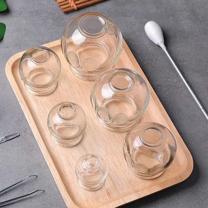 Cupping Therapy Sets,14 Cups Thick Chinese Acupoint Glass Cupping Therapy Set for Professionals,for Massage Back and Relieve Fatigue