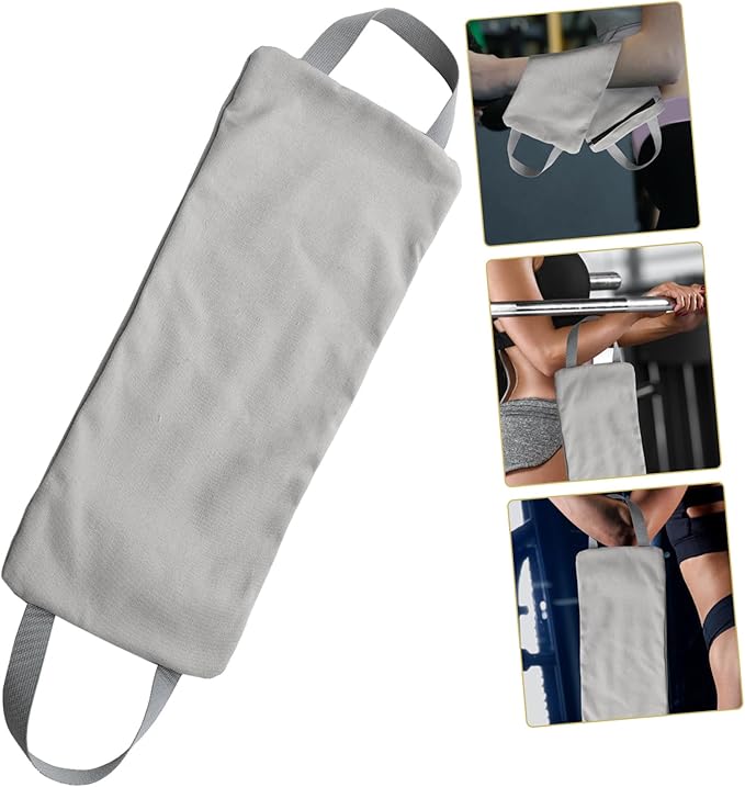 POPETPOP Workout Sandbag Weight Canvas Design for Fitness Training Includes Reinforced Handles for Easy Carrying for Arm and Leg Exercises Gray