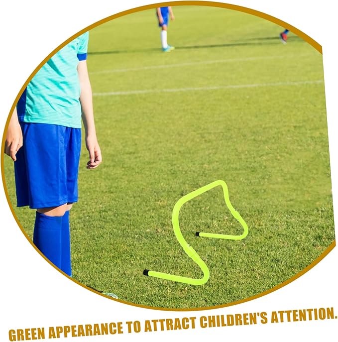 Adjustable PVC Agility Hurdles for Boys and Girls Speed Training Barriers for Soccer Practice Enhancing Coordination and Footwork Skills Green Height Settings