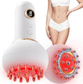 Lymphatic Drainage Massager & Anti Cellulite Massage Tool, Helps Reduce Stretch Marks & Cellulite, for Legs, Arms & Belly, Body Sculpting Machine with Microcurrent, Light, Heat & Vibration (White)