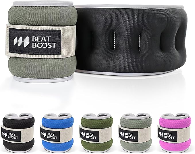 Ankle Wrist Weights for Women Men A Pair of 1 2 3 4 6 8 10 Lbs Arm Leg Weight Set with Adjustable Straps for Walking Pilates Exercise Workout Gym Aerobics