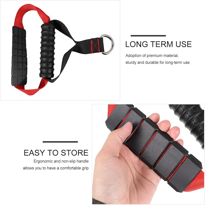 Sosoport Pull Rope Handle for Home Resistance Bands, Non-Slip Fitness Handle Grip Accessory for Arms Strength Training and Pulldown Exercises, DIY Exercise Equipment Attachment