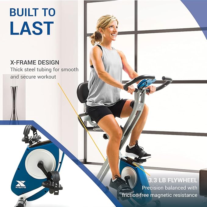 Folding Exercise Bike, 225 LB Weight Capacity