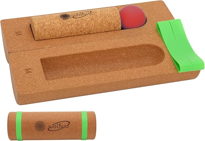 Foot Balance Cork - Foot Collective Cork Balance &Natural Wood for Feet Strengthening, corking balance board For Home Gym|Office Fitness Equipment for Plantar Fasciitis Relief | Foot Balance Trainer