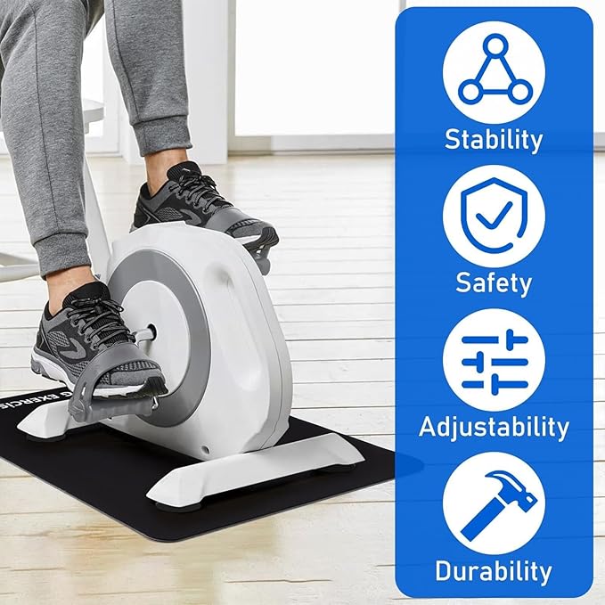 Leg Exerciser Non Slip Mat, Exercise Bike Trainer Protective Floor Mat , Sports Accessories for Under Stationary Bike, Fitness Equipment