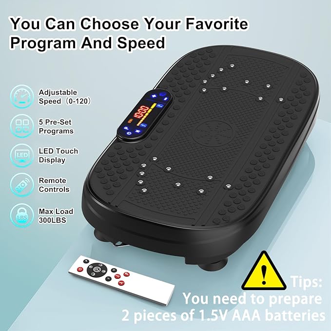 Vibration Plate Exercise Machine Whole Body Workout Vibration Fitness Platform for Home Fitness with Remote Control