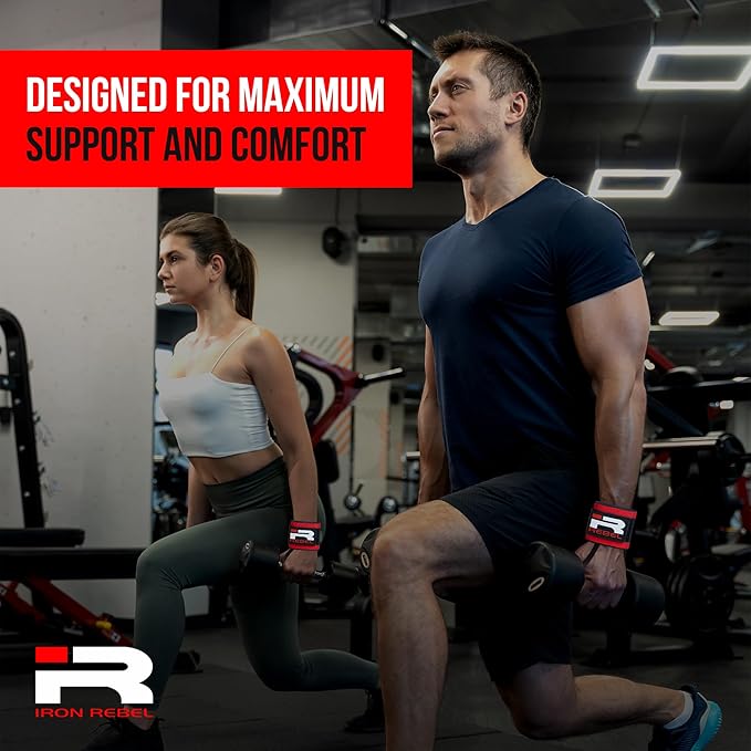 Iron Rebel Figure 8 Deadlift Straps - Heavy Duty Weightlifting Straps for Men & Women - Professional Strength Gym Wrist Straps for Powerlifting & Max Pulling (Pair)
