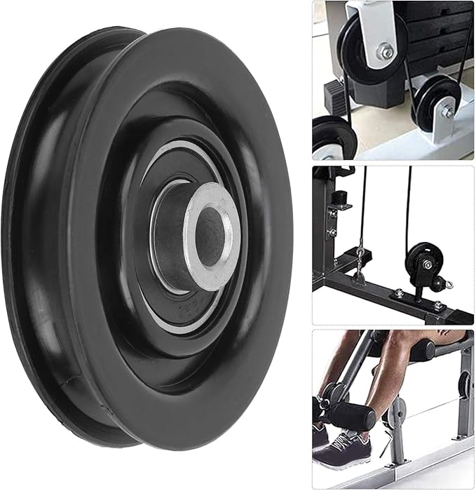Nylon Iron Fitness Bearing Pulley 10PCS Durable Gym Pulley Wheels for Strength Training Home Gym Attachments Exercise Equipment Accessories