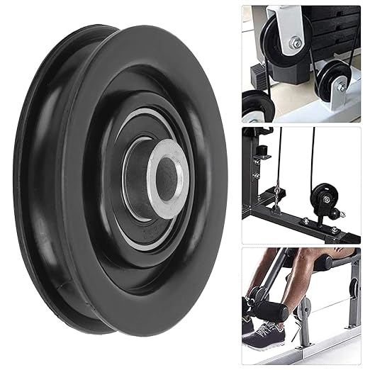 10PCS Fitness Bearing Pulleys – Nylon & Iron Home Gym Attachments for Exercise Strength Training Equipment (75mm)