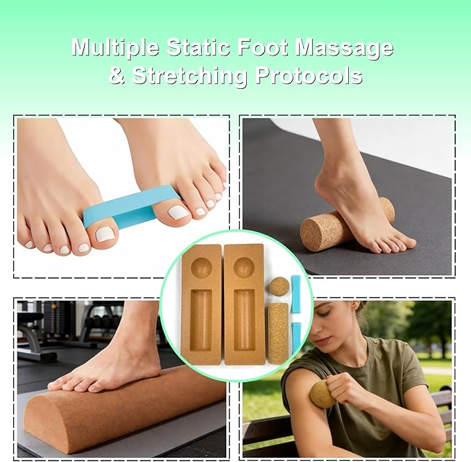 Cork Balancing Board, Premium Natural Cork Foot Strengthener, Ankle Stability Trainer for Balance & Mobility, Plantar Fasciitis Relief & Fall Prevention