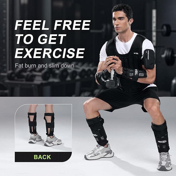 Ankle Wrist Weights 4lb/10lb/15lb/20lb/25lb/30lb BeatBoost Adjustable Leg Arm Weights for Men Walking Pilates Exercise Workout Gym Aerobics