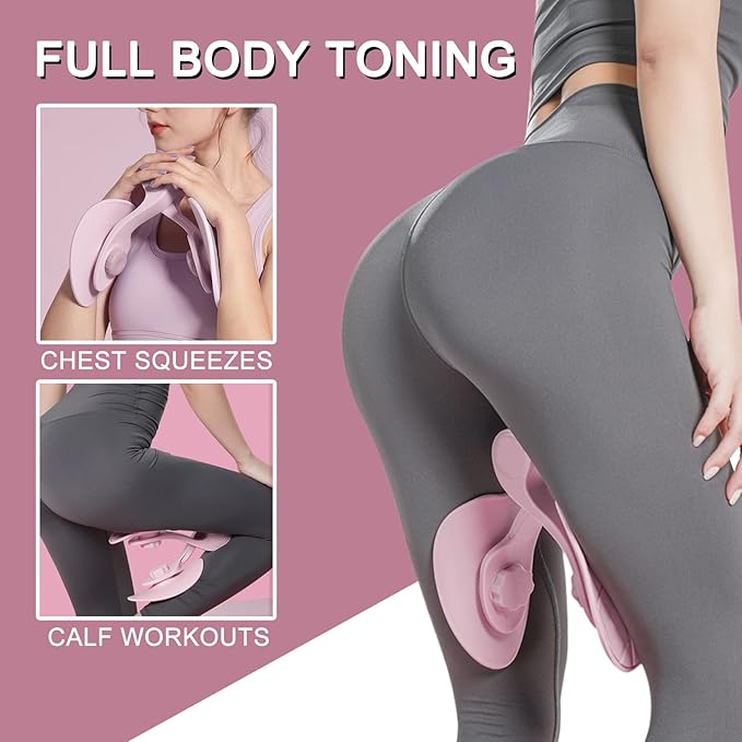 Pelvic Floor Exercise Devices, Inner Thigh Kegel Exerciser, Kegel Trainer for Postpartum Rehabilitation, Exerciser of Thigh at Home, Hip Under Desk Exercise Men Women with Band