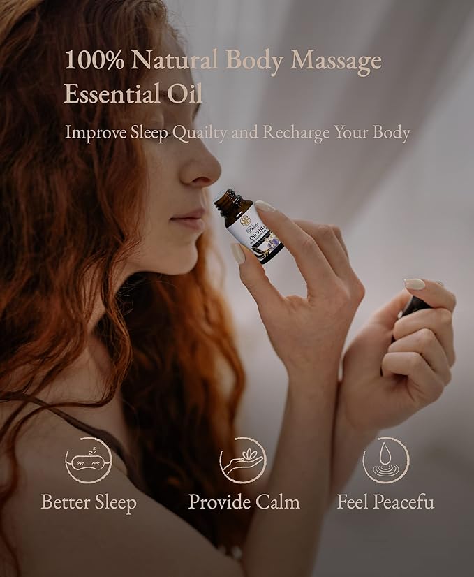100% Organic Essential Oil Blend for Massage, Home Care, Aromatherapy, Natural Ingredients - Orchid, Lavender, Bergamot, Chamomile, Ylang Ylang, 10ML