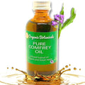 Pure Organic Comfrey Leaf Infused Oil - Skin Care for Joints, Back, Muscles, Fractures, Bruises, and Minor Wounds, Natural Herbal Body Massage Oil, Certified Organic (2 oz)