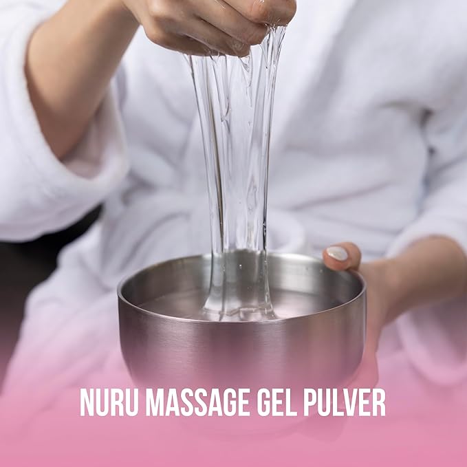 Japanese Nuru Massage Gel Powder 40g | Formulated with Natural Seaweed & Green Tea | Made in Japan | Paraben, & Glycerine Free | Fragrance-Free | Makes 1.05 gal/ 4L | Vegan | Matsuri
