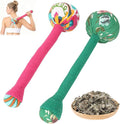 2PCS Long Wormwood Lymphatic Drainage Hammer, Manual Body Massage Hammer, Anti Slip Longer Handheld Herbal Massage Hammer for Back Muscle Relaxation (Rose Red/Dark Green)