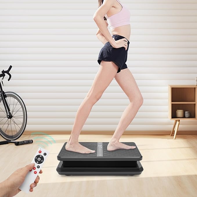 Vibration Plate Exercise Machine for Whole Body Weight Loss, 200W Vibration Platform with Remote & Resistance Bands, 99 Speed Levels Home Gym Fitness Equipment for Women and Men