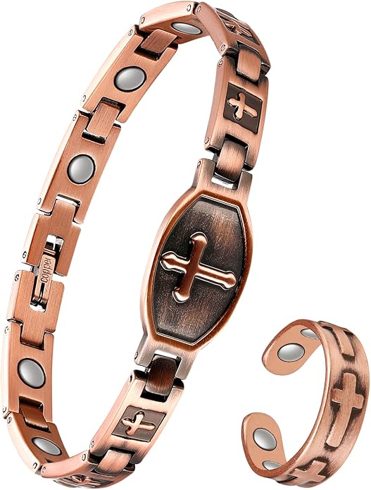 Copper Bracelets & Rings for Women, Copper Magnetic Bracelet for Women