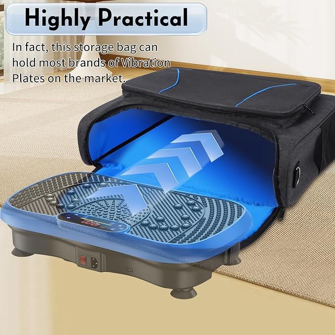 Carry Case Compatible with AXV/SoftGym Vibration Plate Fitness Platform Portable Vibration Plate Exercise Machine Storage Bag Cover,Large Capacity Carry Bag with Pockets,Case Only