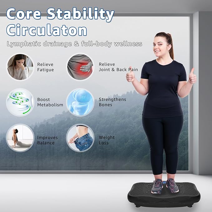 XXL Vibration Plate Exercise Machine, Power Platform for Weight Loss, Toning & Wellness, 120 Levels, Home Gyms Workout