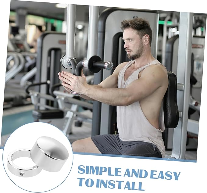 TOYANDONA 1 Set Lightweight Aluminum Alloy Fitness Handle End Cover Durable End Caps for Strength Training Equipment Compatible with Various Gym Accessories Design for Enhanced Stability