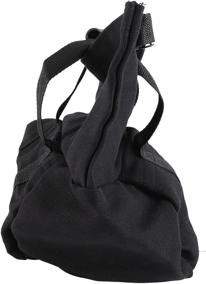 Topyond Fitness Workout Sandbag, Heavy Duty Empty Exercise Power Bag with Ergonomic Handles, 16oz Canvas Training Sandbag for Indoor and Outdoor Use (Black)