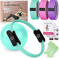 Pilates Essentials Kit for Home Women, Ring and Ball Set, Pilates Equipment for Workouts, 3 Resistance Bands, Grip Socks, 14 Inch Magic Circle, Mini Exercise Ball, Great Exercise Equipment