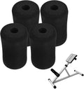 POPETPOP 4 Pcs Foot Foam Pads Rollers Replacement: Foam Foot Pad Rollers Tube Cover, Gym Replacement for Weight Bench, Leg Extension, Exercise Machine (Black)