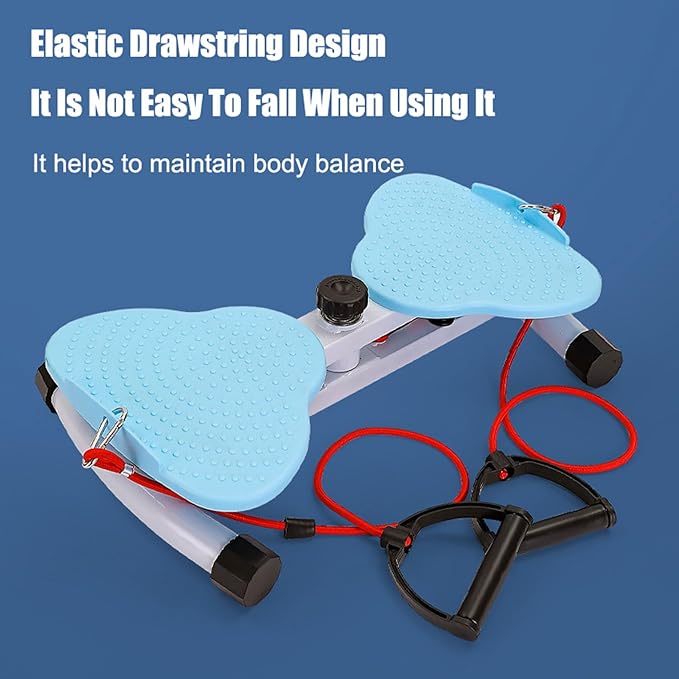 Waist Twisting Machine Shaping Adjustable Waist Sculpture Twister With Handles, ab Twister Board, Exercise Massage Foot Sole For Home Fitness Gym EquipmentBlue,12x53x33cm
