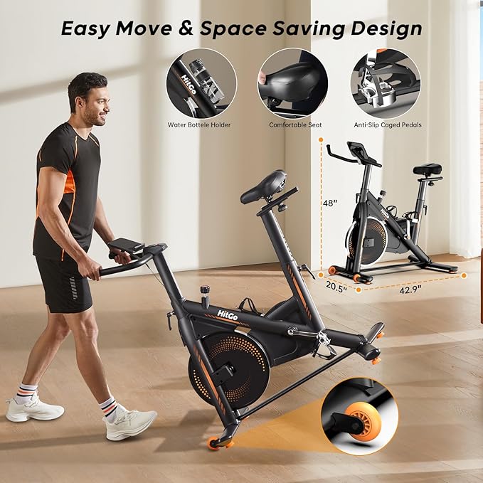 Office Exercise Bike Desk Chair,330 lbs Heavy Duty Under Desk Bike with 9-Level Height Adjustable Seat 24.4"-33.8",8-Level Resistance & Rolling Wheels,Quiet Fitness Chair for Home Office