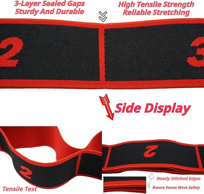 Numbered Resistance Bands for Glutes, 2026 Upgrade Fitness Resistance Band for Stretching and Yoga, Full Body Stretching Shaping, Home Exercise, Women's Home Training Equipment Glutes
