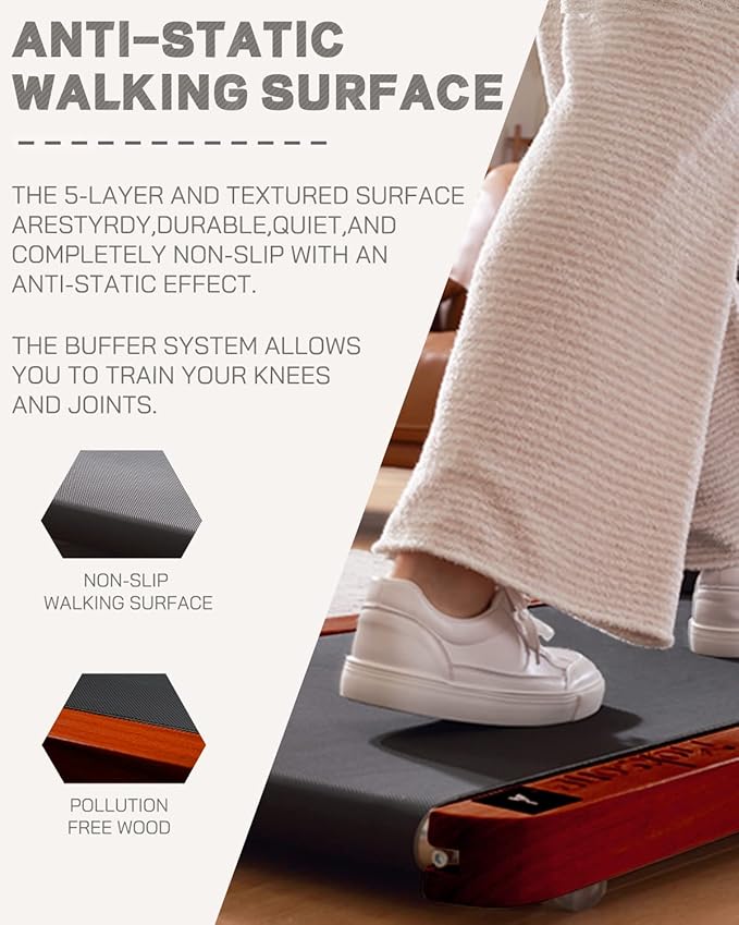 Maksone Under Desk Treadmill, Expert of Wooden Walking Pad, Walking Jogging Machine with Remote Control, Installation-Free…