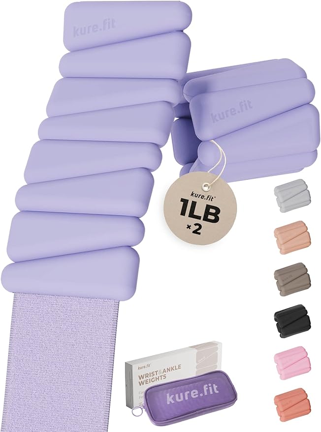 Pilates Weight | Wrist & Ankle Weights for Women | Weighted Bangles | 1LB/ 2LB Each (Set of 2)