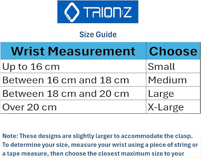 TRION:Z Zen Loop Duo Magnetic Field Therapy Wristband for Women & Men Featuring Patented ANSPO Technology (Charcoal, X-Large)